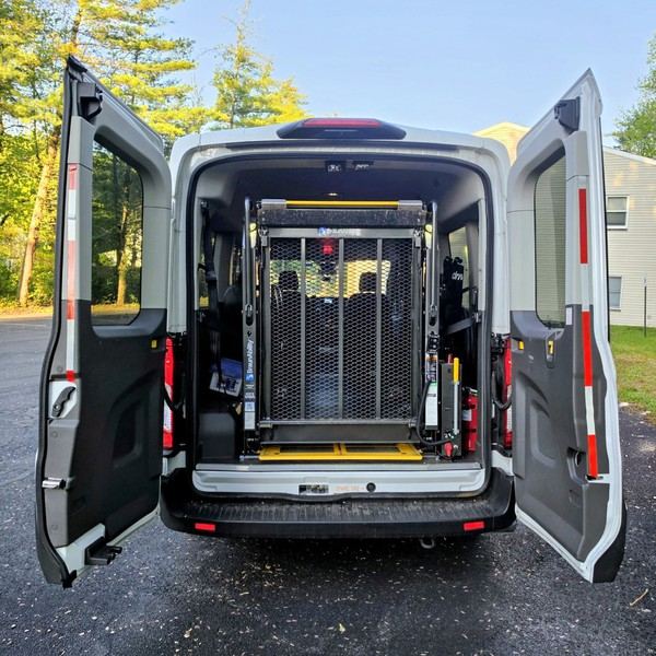 Wheelchair van rear doors open
